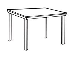 Square Tables w\/Square Legs